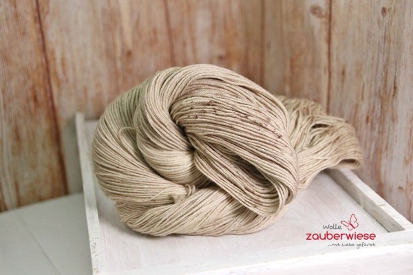 Braunpünktchen, Merino superwash 400m mulesingfrei