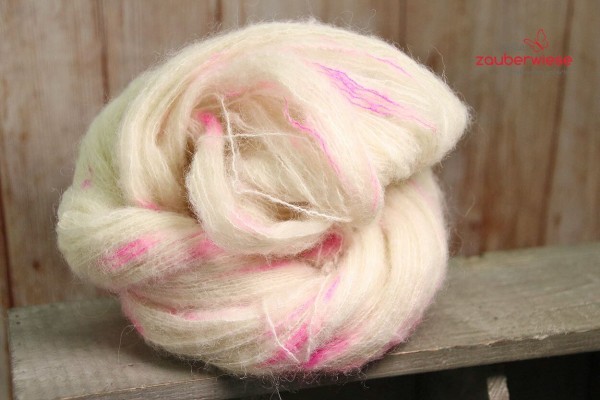 pink Sprenkel Alpaka Merino Seide Flausch